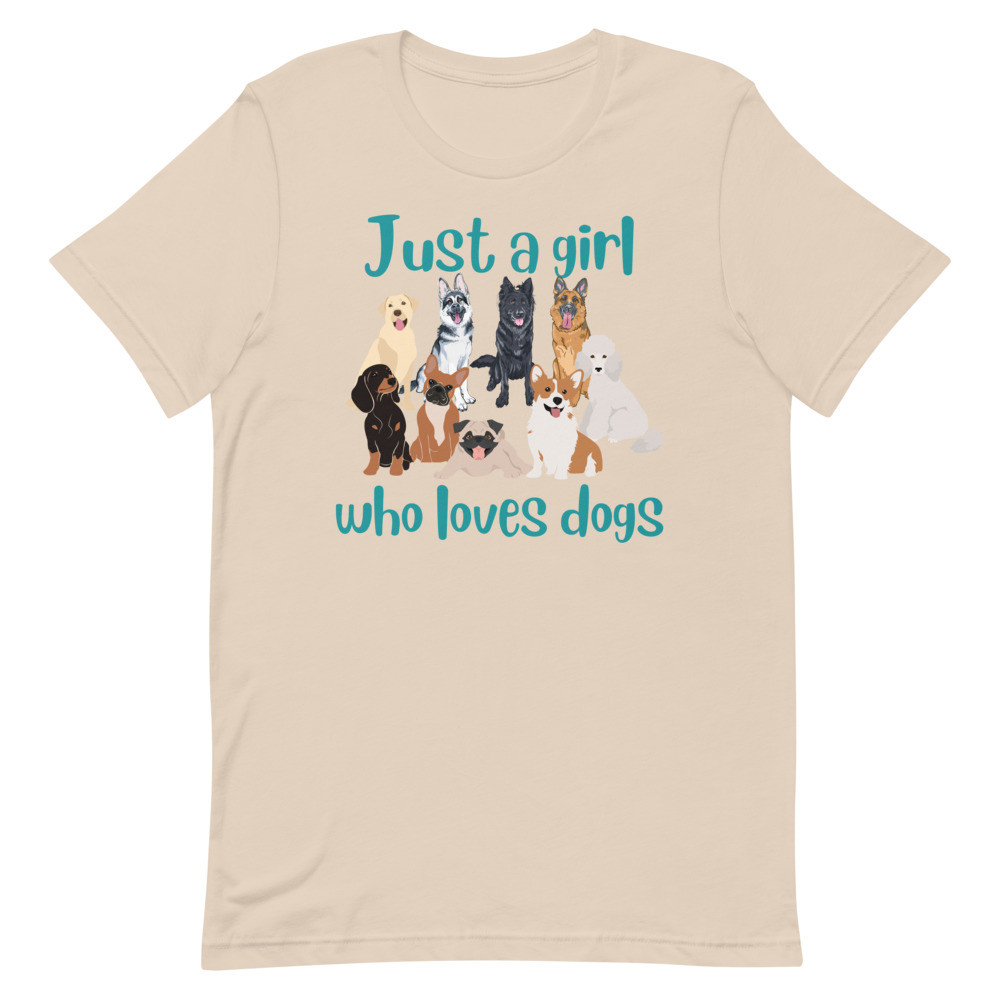 Girl Loves Dogs Unisex t-shirt