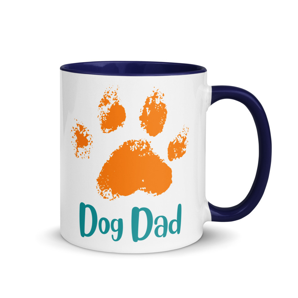 Dog Dad Mug with Color Inside