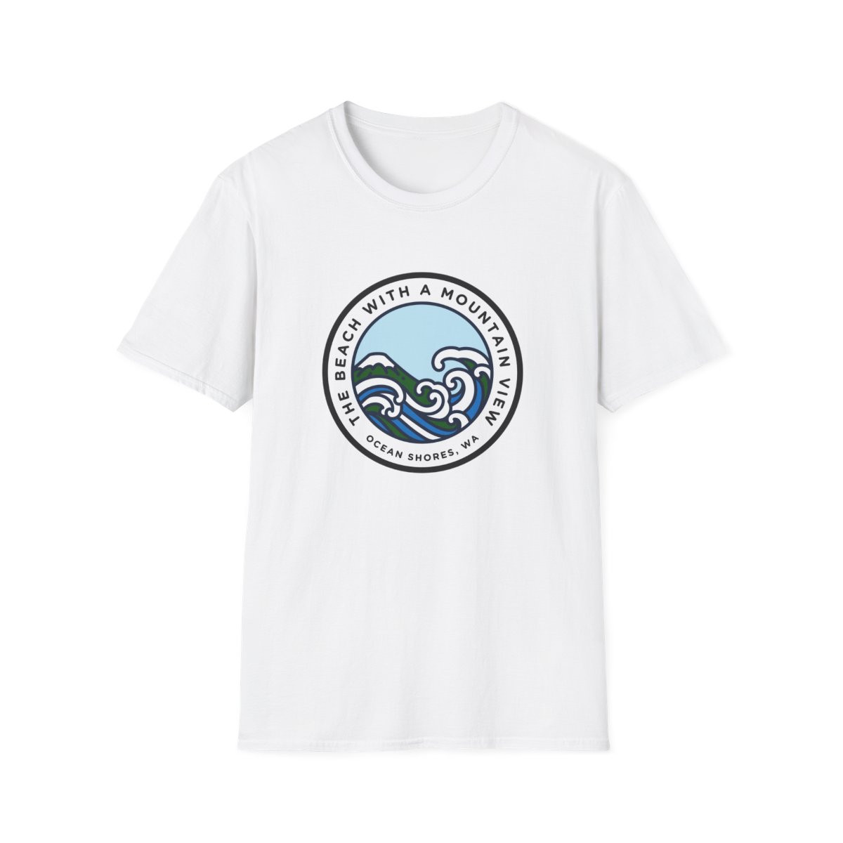 The Beach with a Mountain View - Ocean Shores, WA - Unisex TShirt