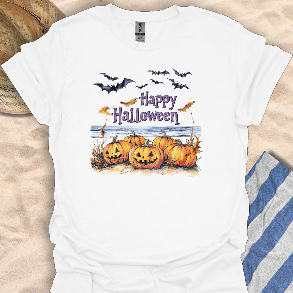 Happy Halloween Pumpkin Beach Shirt