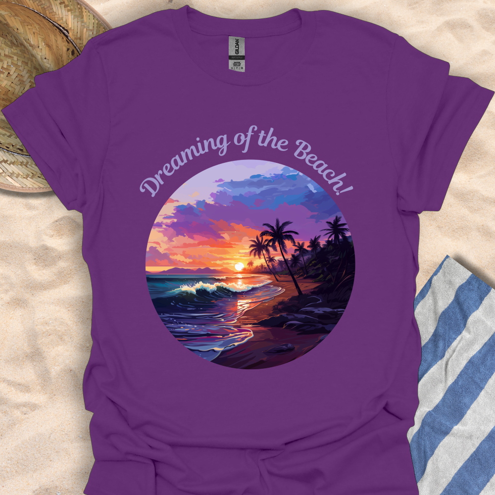 Sunset Circle Purple Beach TShirt