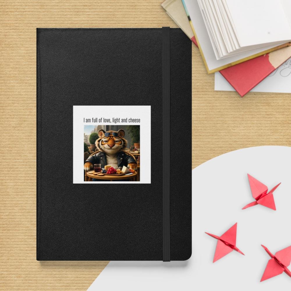 Tango Whiskers Cheesy Hardcover bound notebook