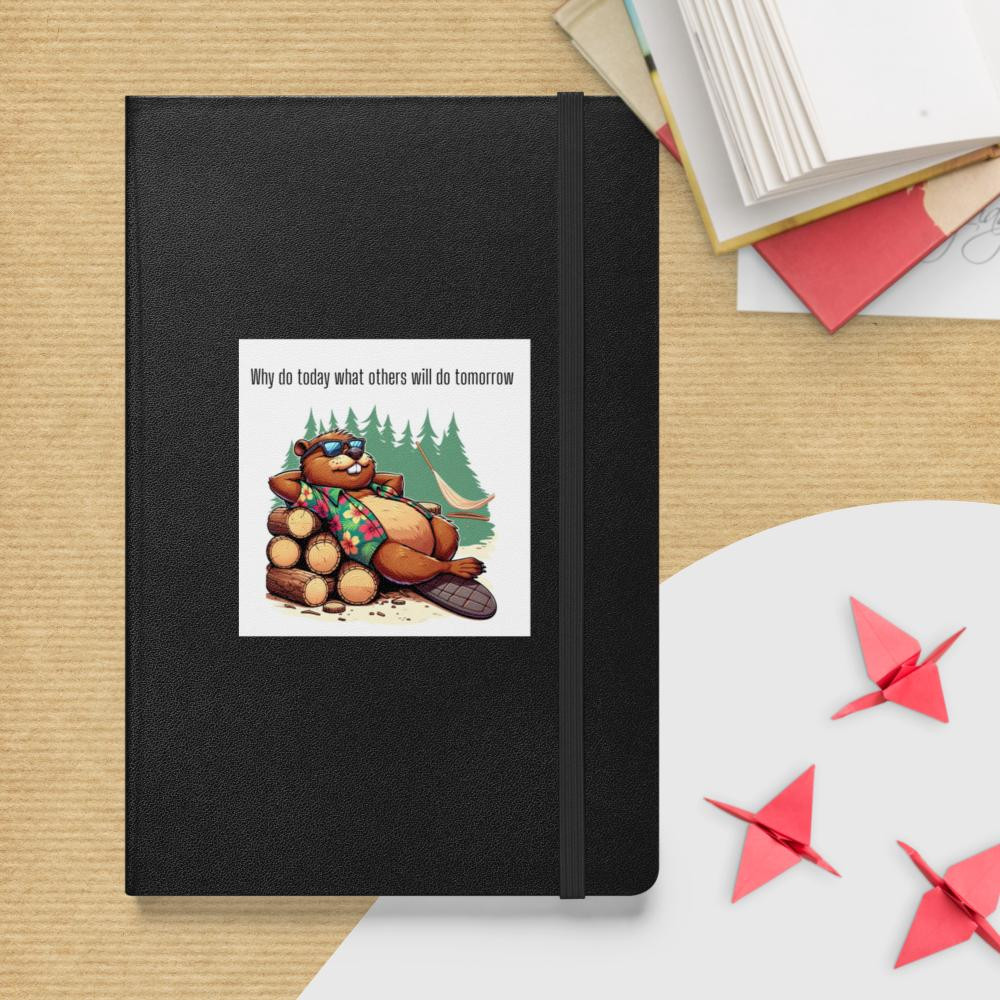 Sawdust Sam Procrastination Hardcover bound notebook