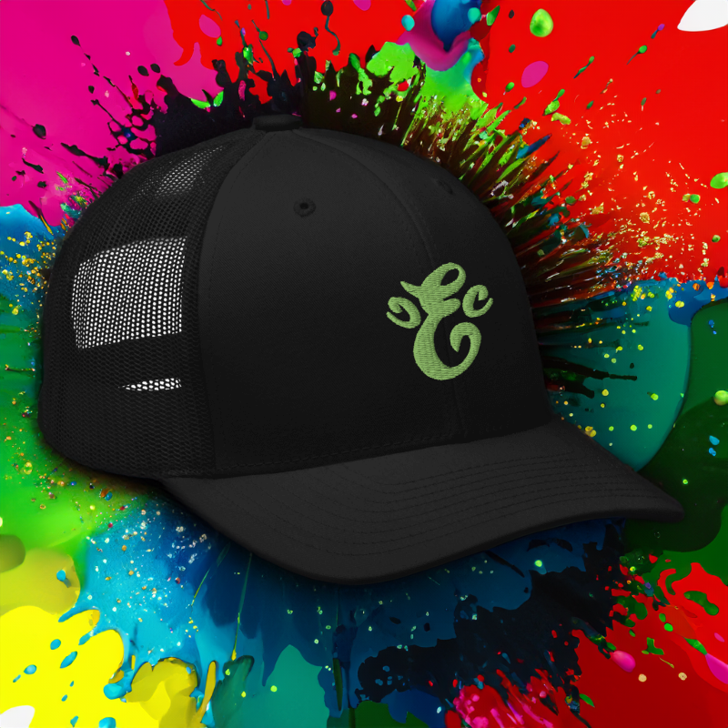 Eatn Unisex // Black & Lime // Trucker Hat