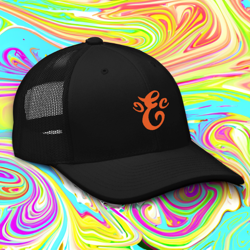 Eatn Unisex // Black & Orange // Trucker Hat