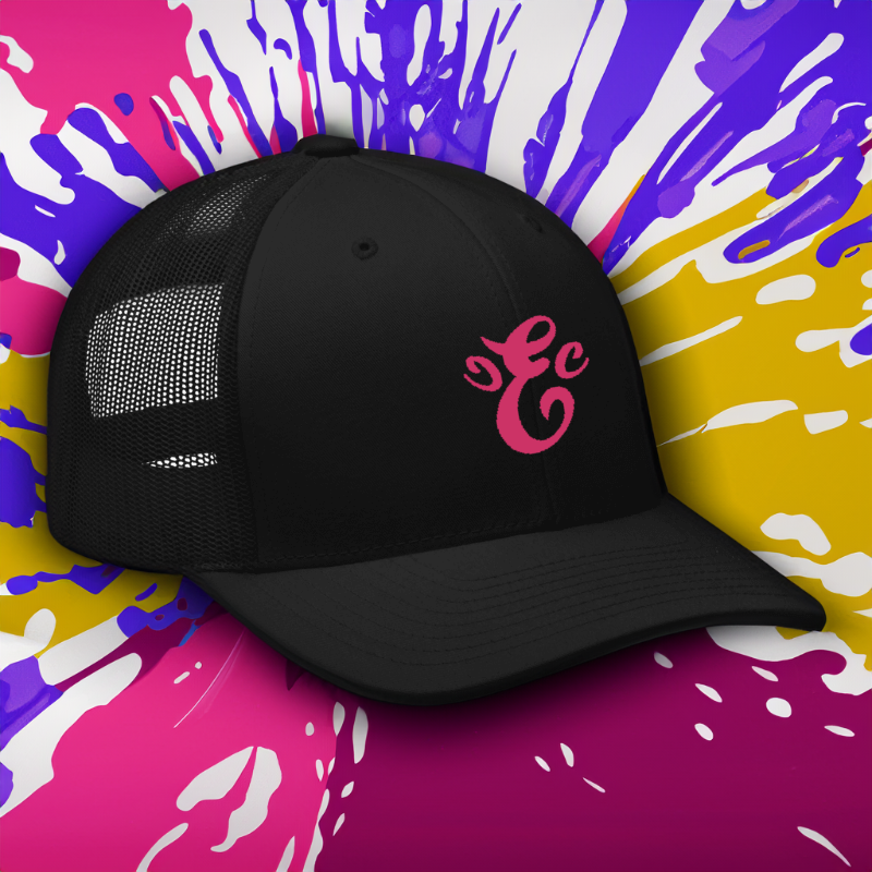 Eatn Unisex // Black & Pink // Trucker Hat