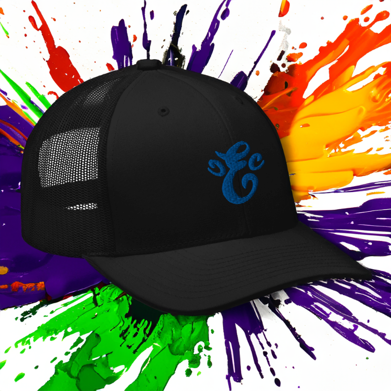 Eatn Unisex // Black & Royal Blue // Trucker Hat