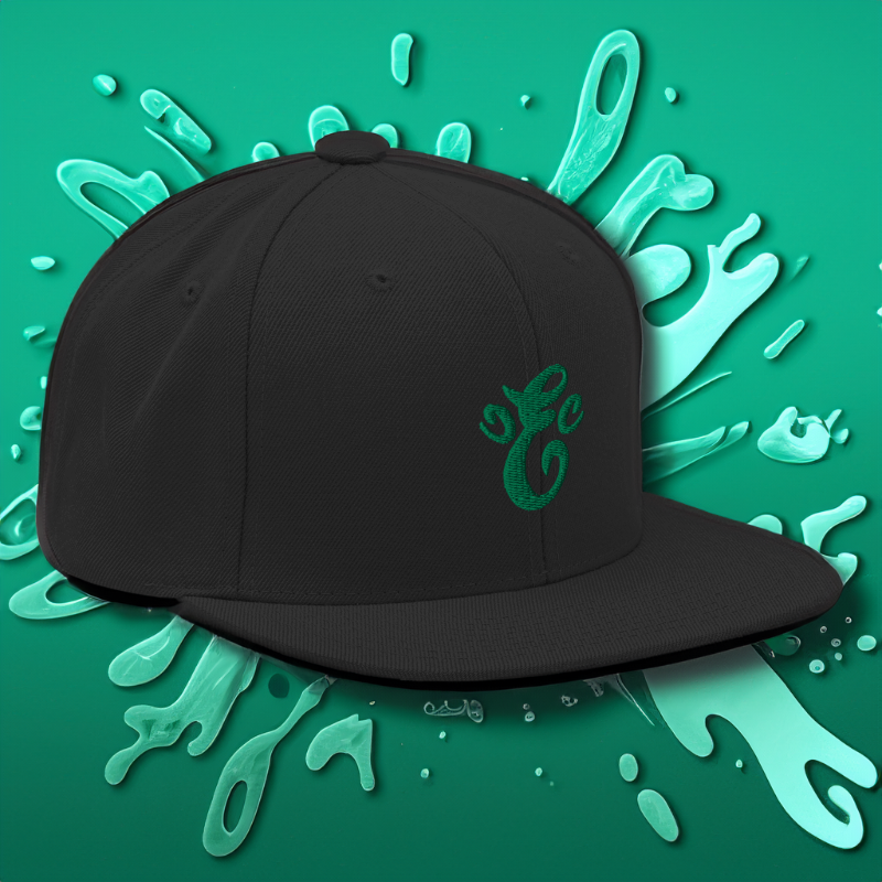 Eatn Unisex // Black &  Green // Snapback Hat