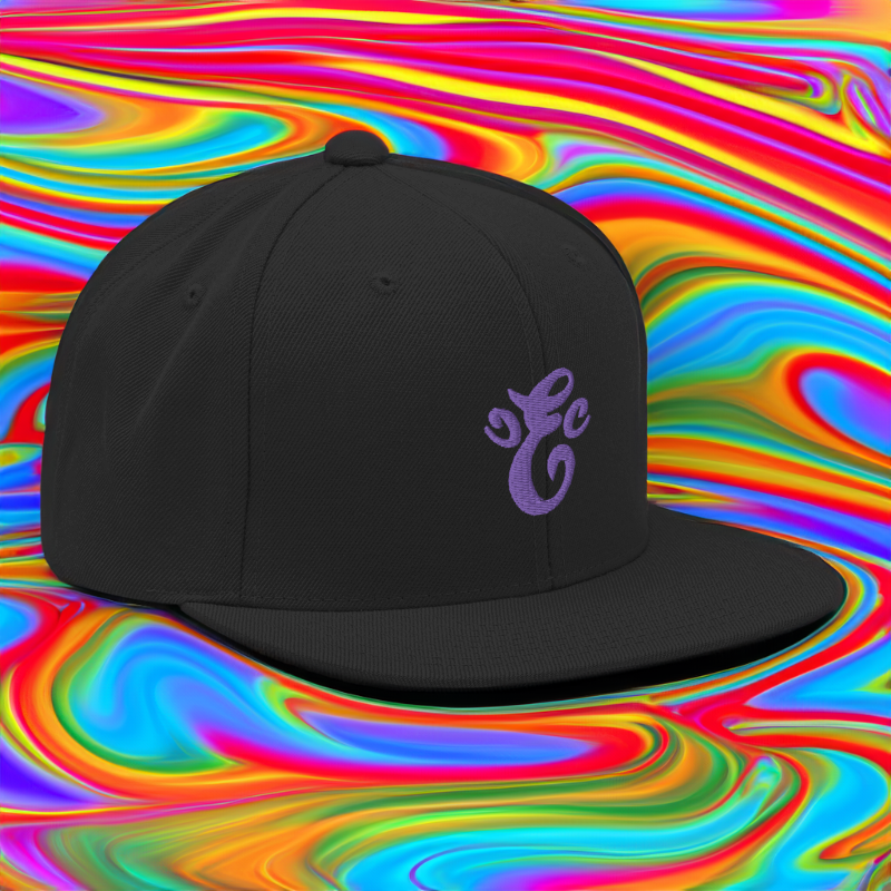 Eatn Unisex // Black & Purple  // Snapback Hat