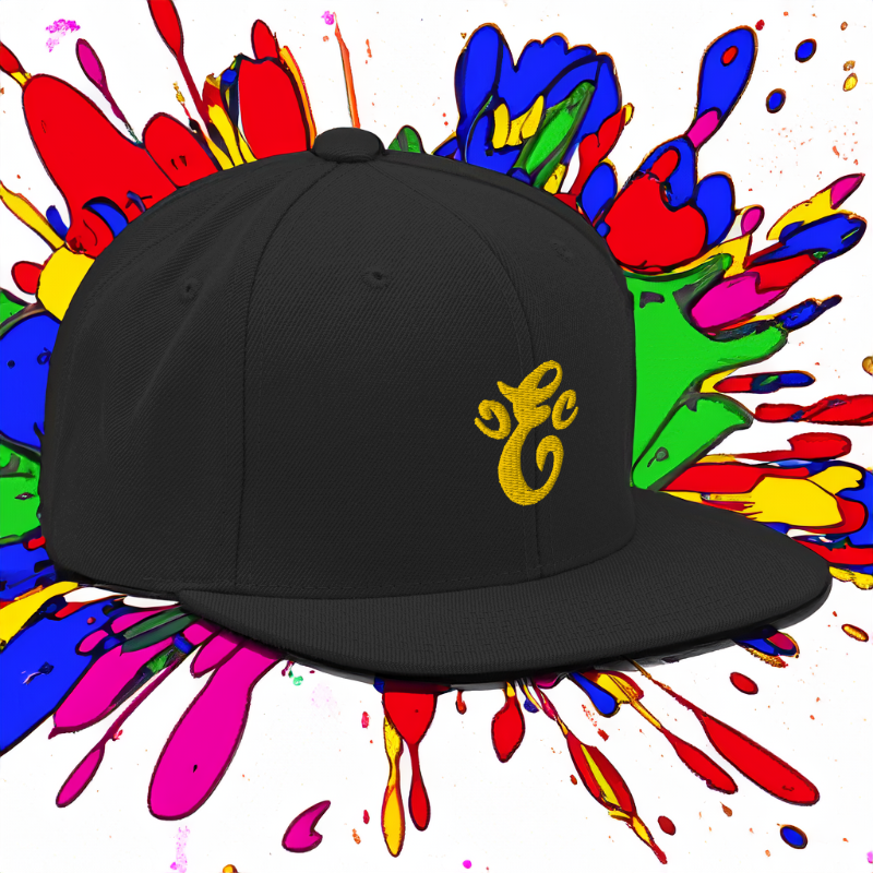 Eatn Unisex // Black & Yellow // Snapback Hat