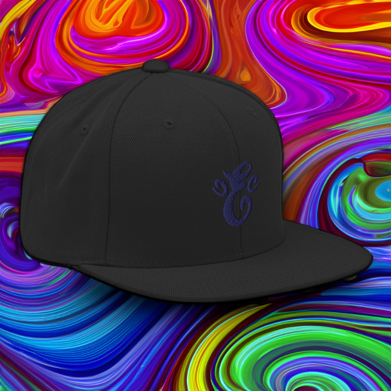 Eatn Unisex // Black & Navy // Snapback Hat