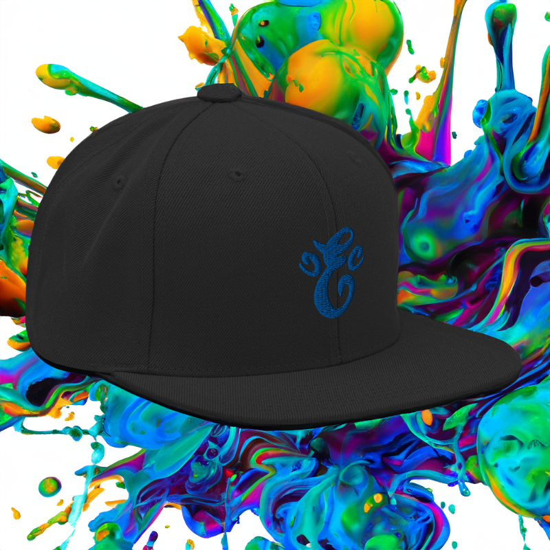 Eatn Unisex // Black & Royal Blue // Snapback Hat