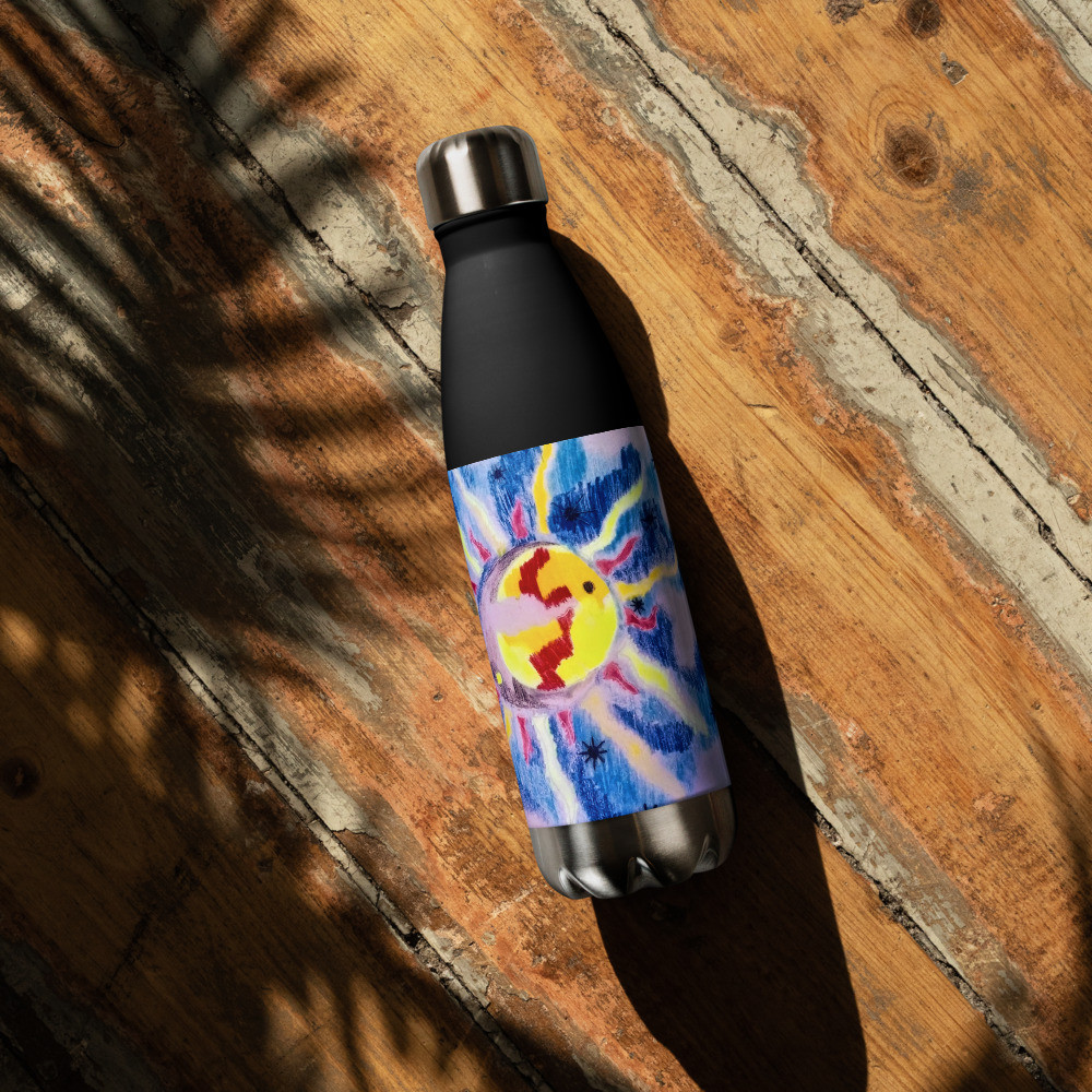 Sun Moon Yin Yang Stainless steel water bottle