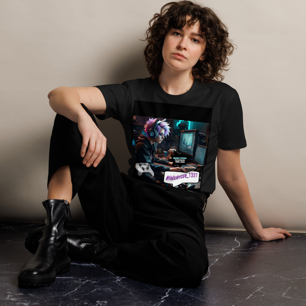 Nebula Rose Gamer Unisex premium t-shirt