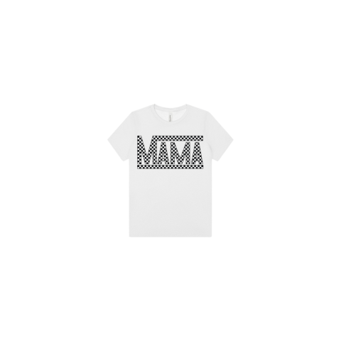 Checkered Mama Tee
