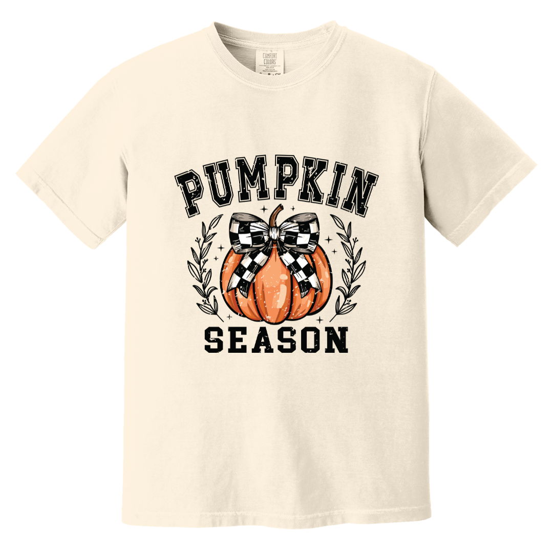 Checkered Pumpkin Bow
