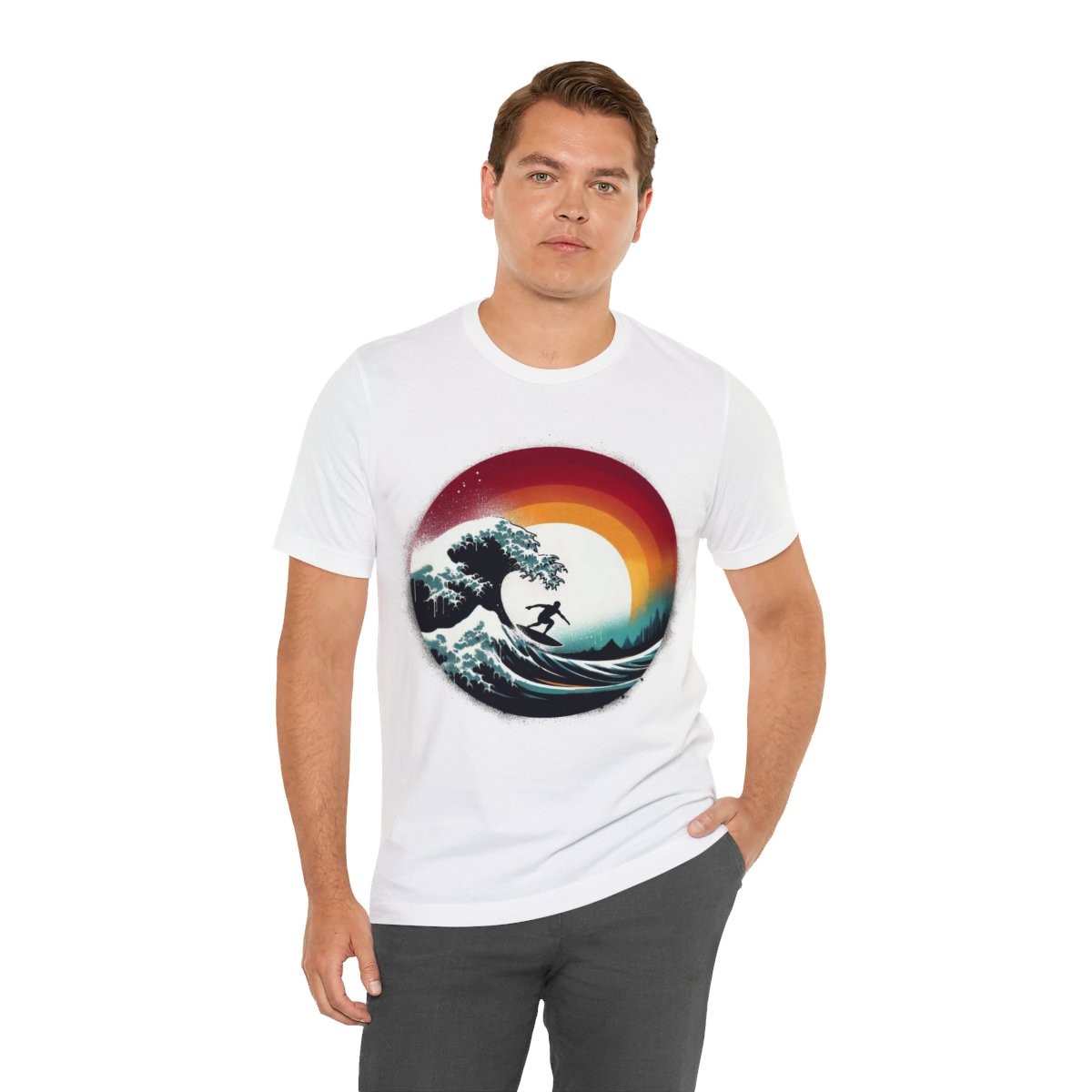 Great Wave Rainbow Surfer - Tee