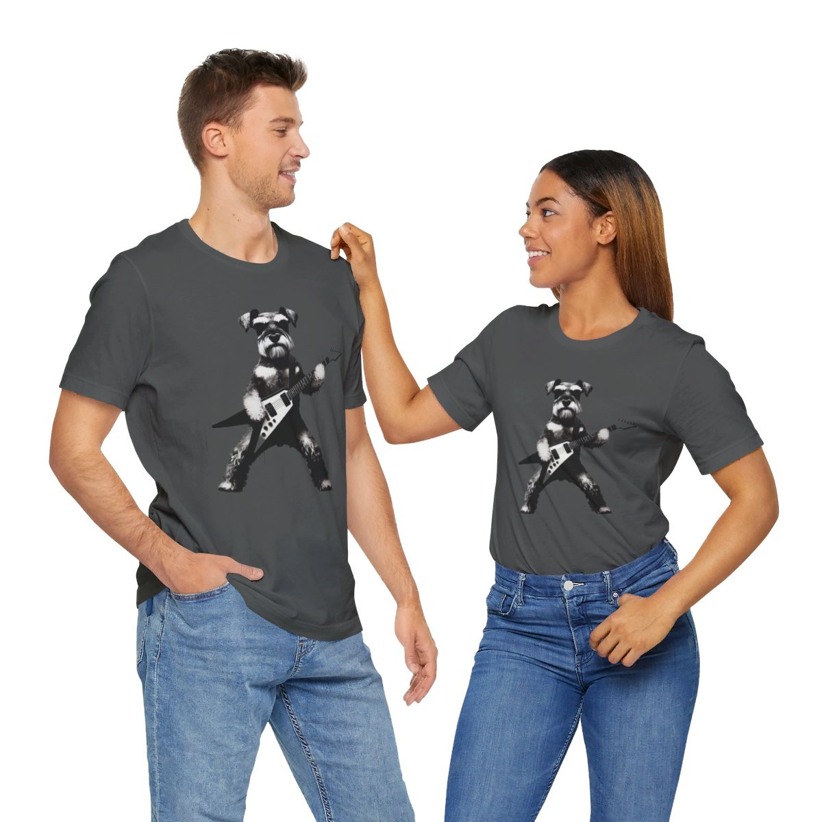 Rock n' Roar Miniature Schnauzer Flying V  - Tee