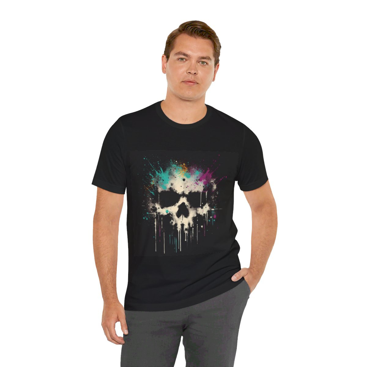 Decomposed Skull Spray Painted - Tee