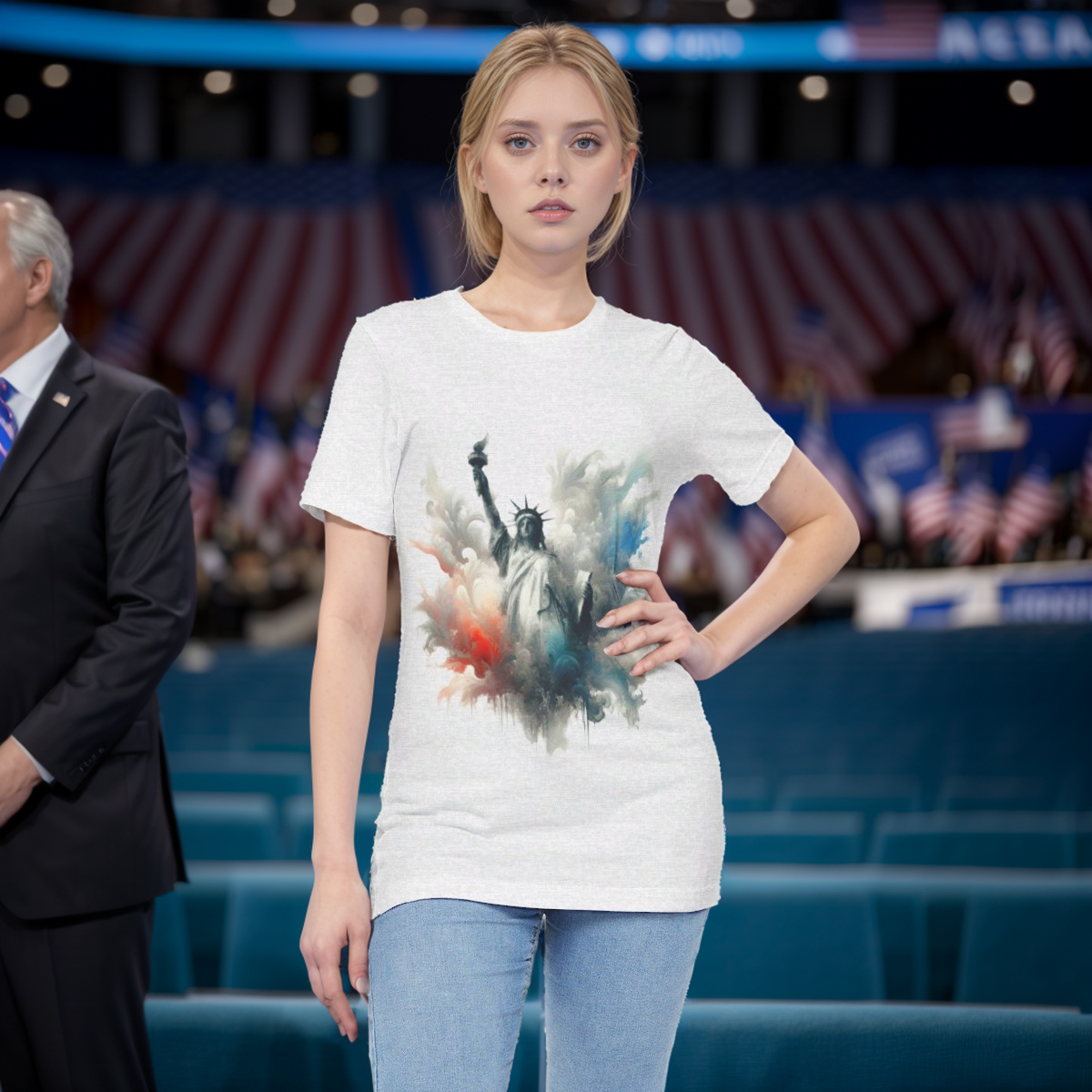 Lady Liberty in the Clouds  - Tee