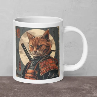 Shogun Catz 4 - White glossy mug