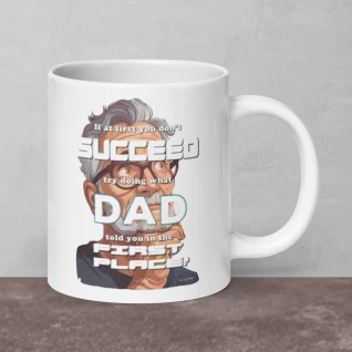 Ask Dad first - White glossy mug