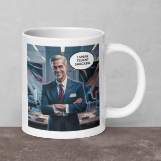 Fluent Sarcasm - White glossy mug