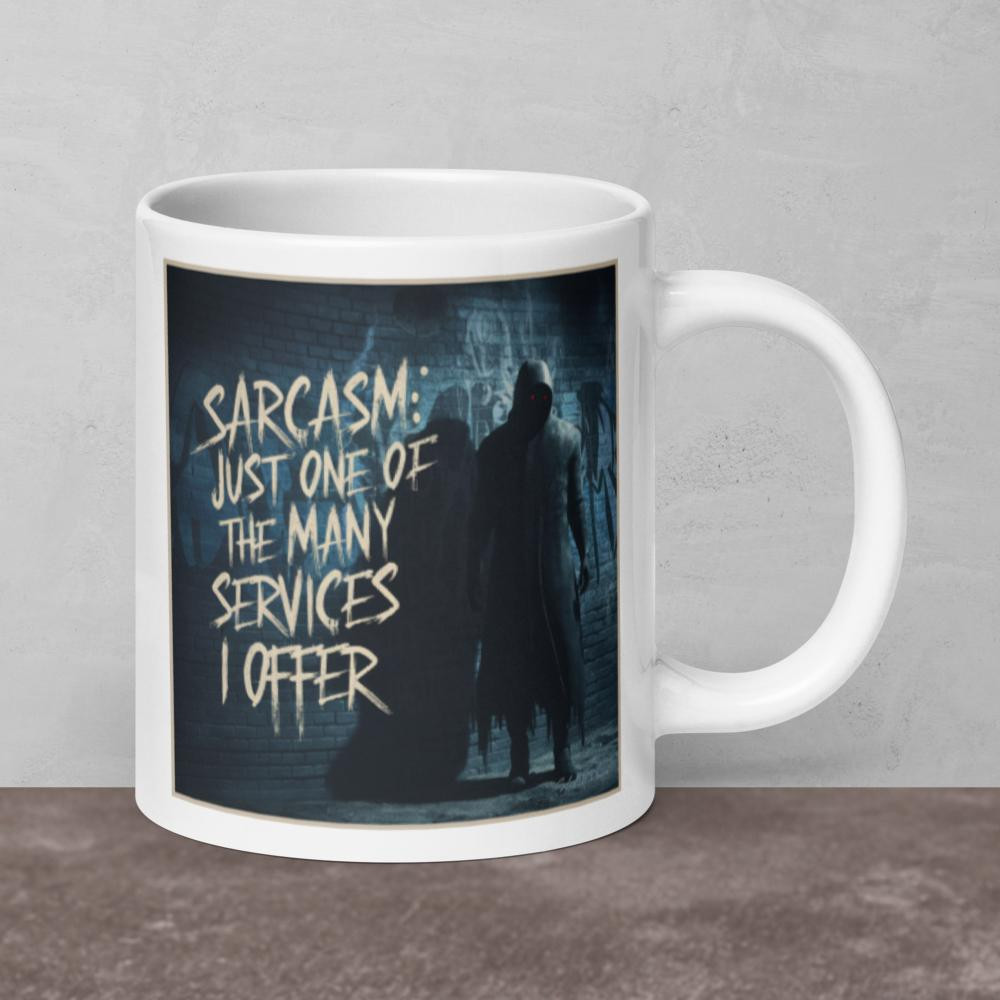 Sarcasm on offer 1 - White glossy mug