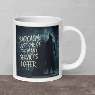 Sarcasm on offer 1 - White glossy mug