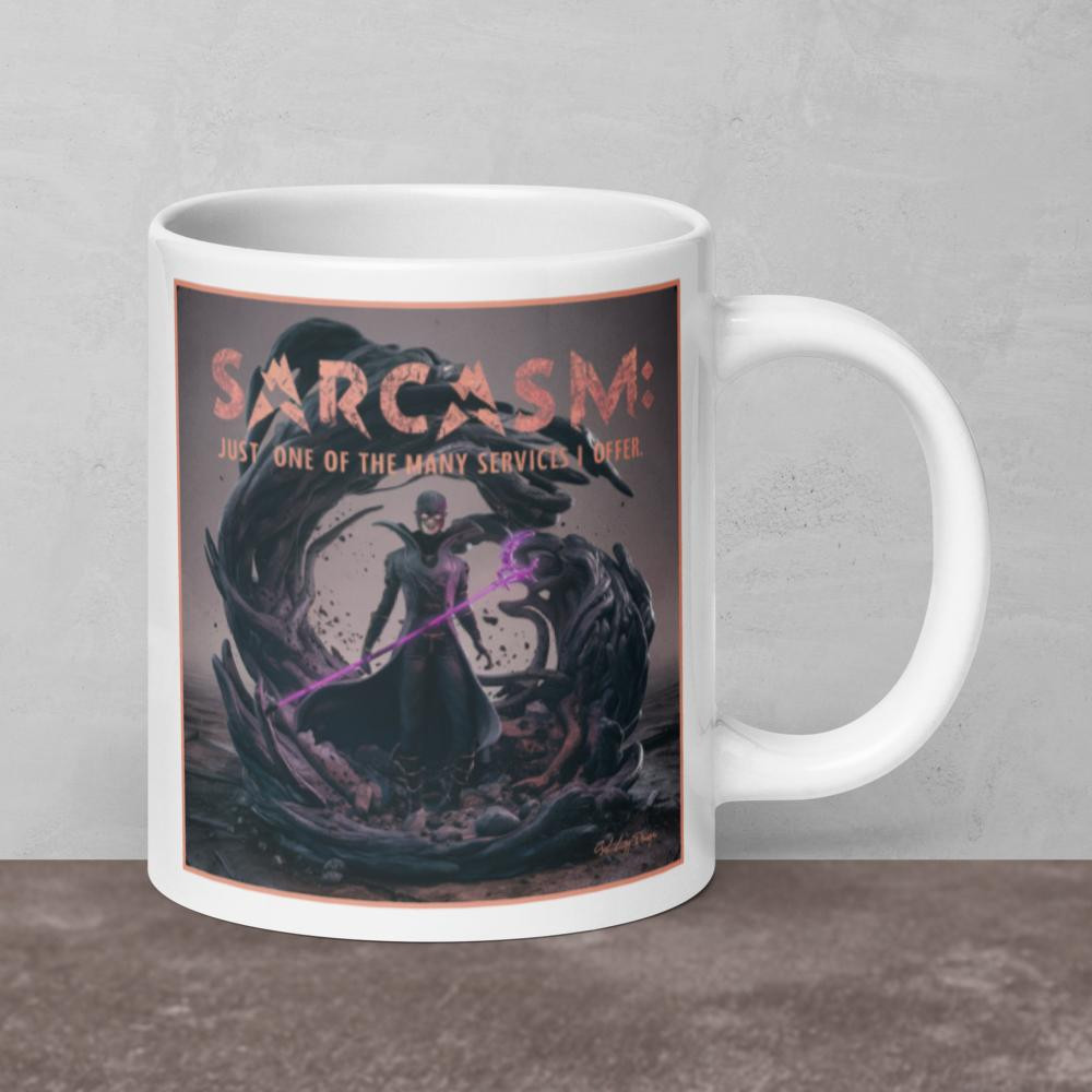 Sarcasm on offer 2 - White glossy mug