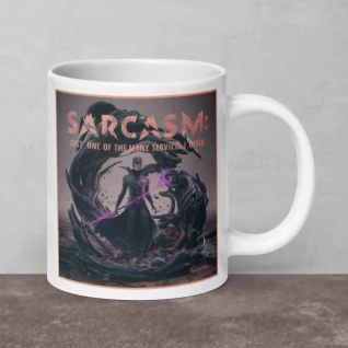 Sarcasm on offer 2 - White glossy mug