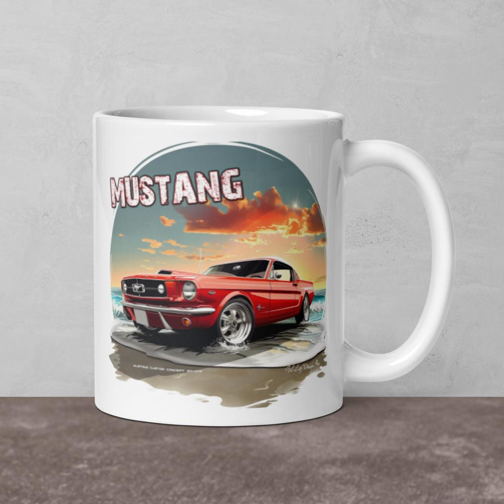 Mustang 4 - White glossy mug