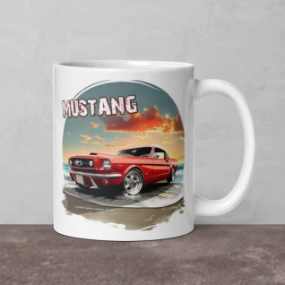 Mustang 4 - White glossy mug
