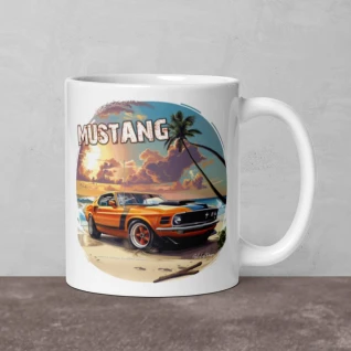 Mustang 5 - White glossy mug
