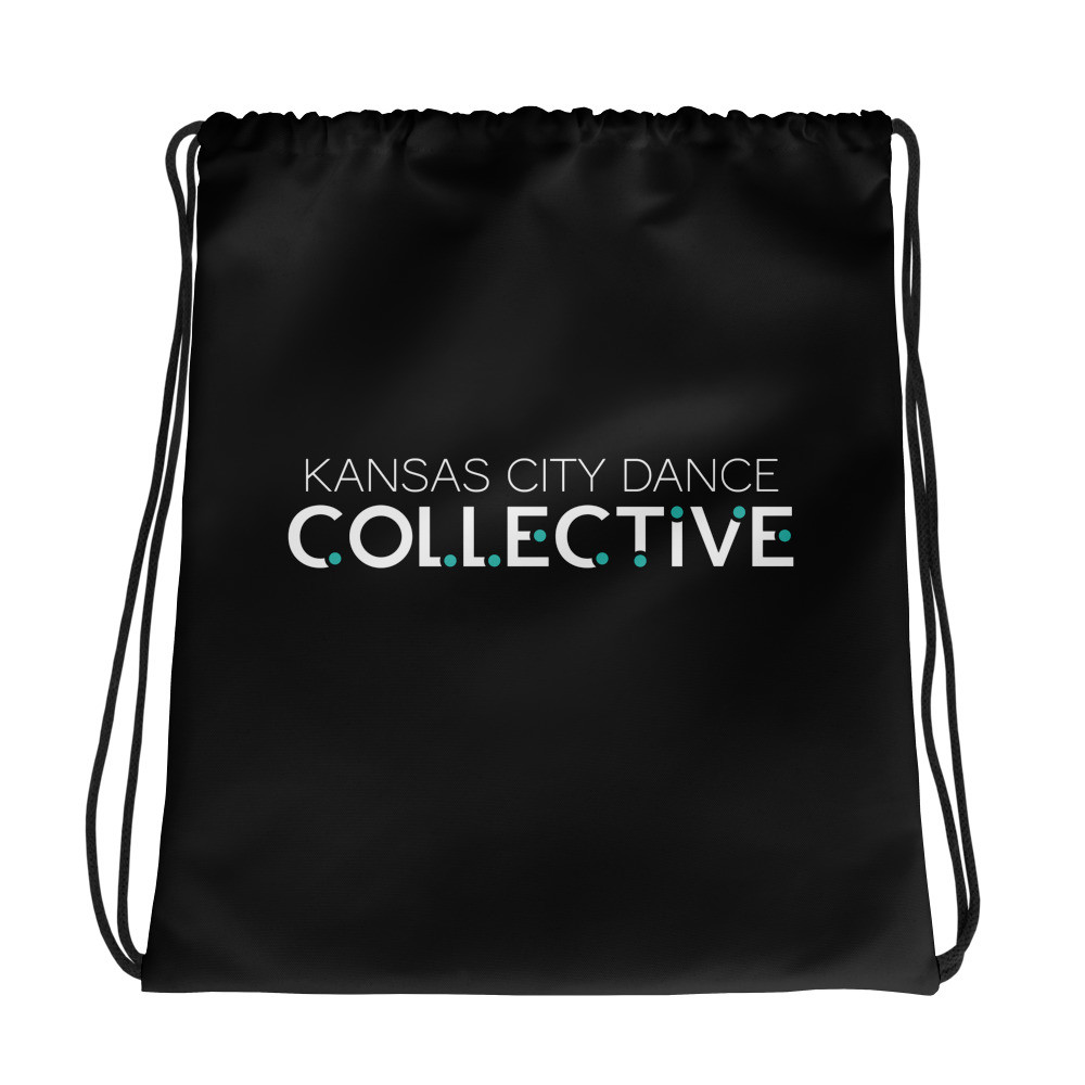 Black Drawstring Logo Bag