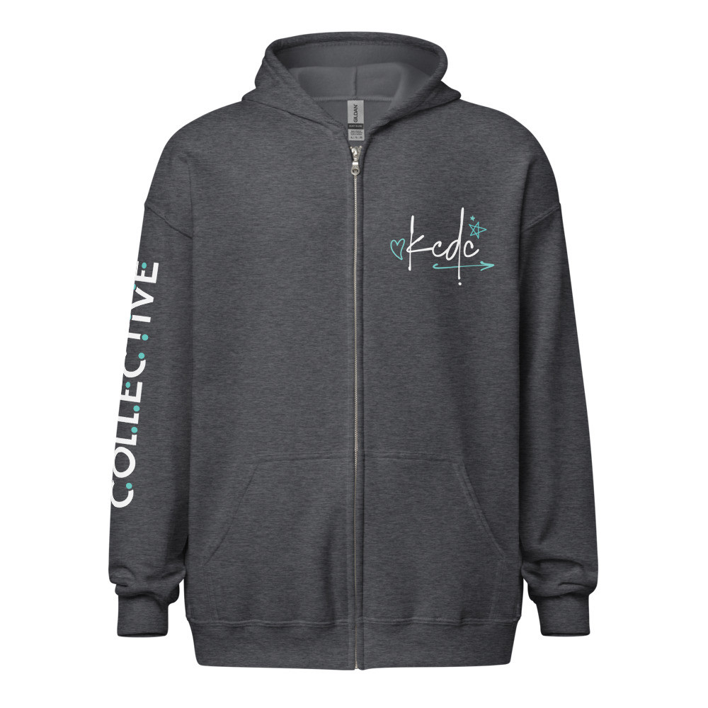 KCDC Script - Unisex Heavy Blend Zip Hoodie (Multiple Colors)