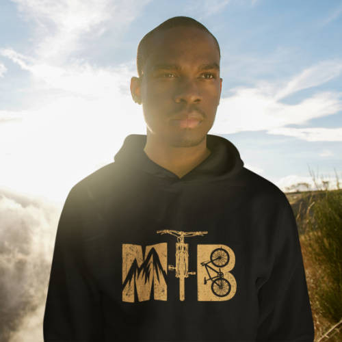 MTB Hoodie with Gold Graphic