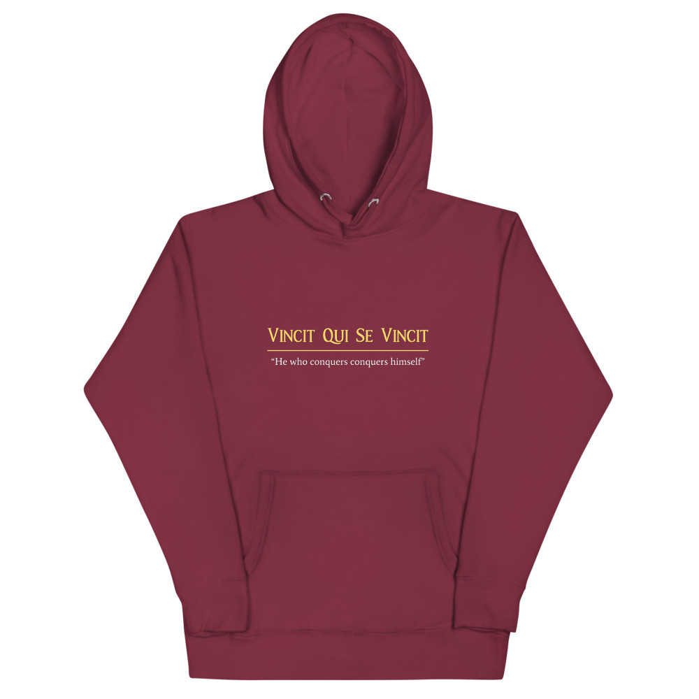 Vincit Qui Se Vincit Latin Phrase Hoodie