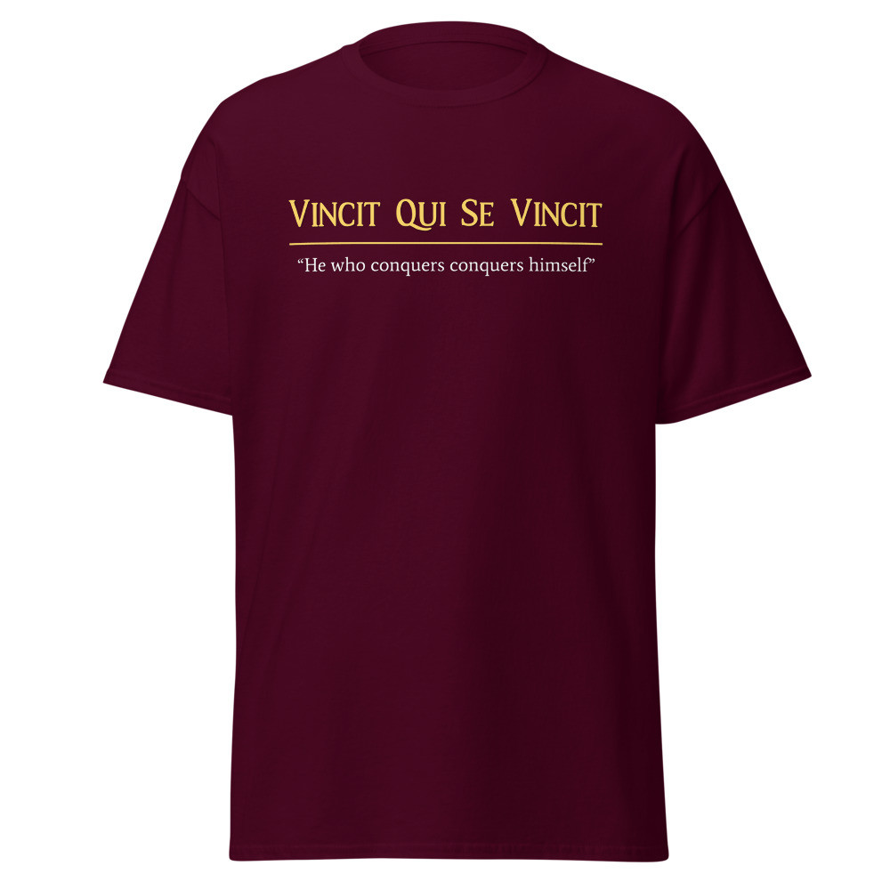Vincit Qui Se Vincit Latin Phrase T-Shirt