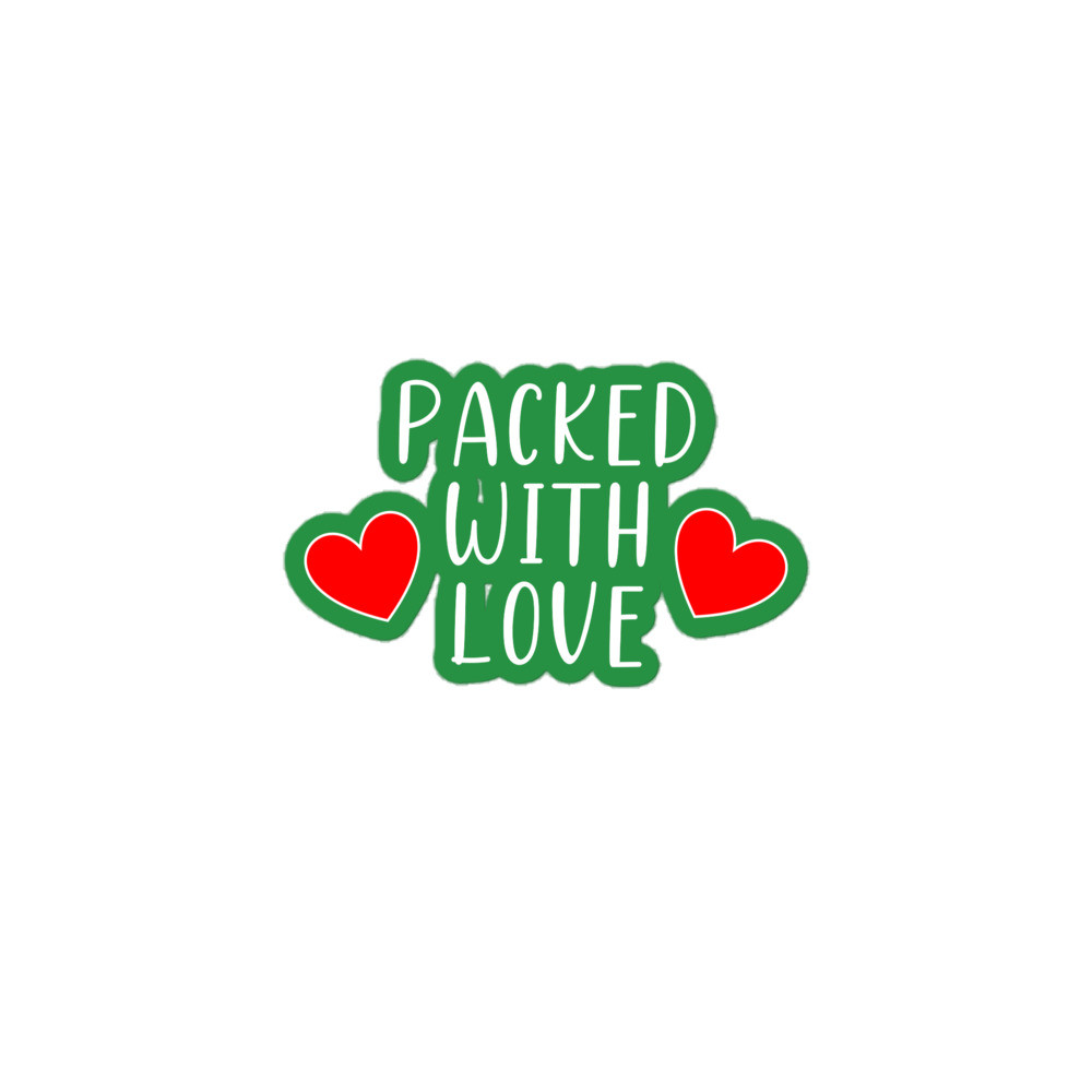 Packed with Love Sticker - White