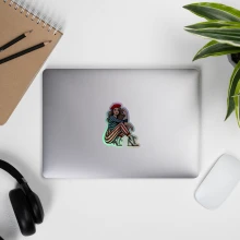 Naklejki pop art Dziewczyna w  Paryżu - Ożyw swoje Wnętrze Magia  Holografii
