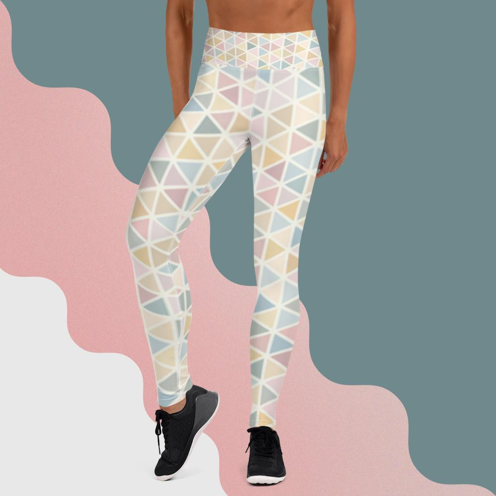 Pastel Geometric Yoga Leggings