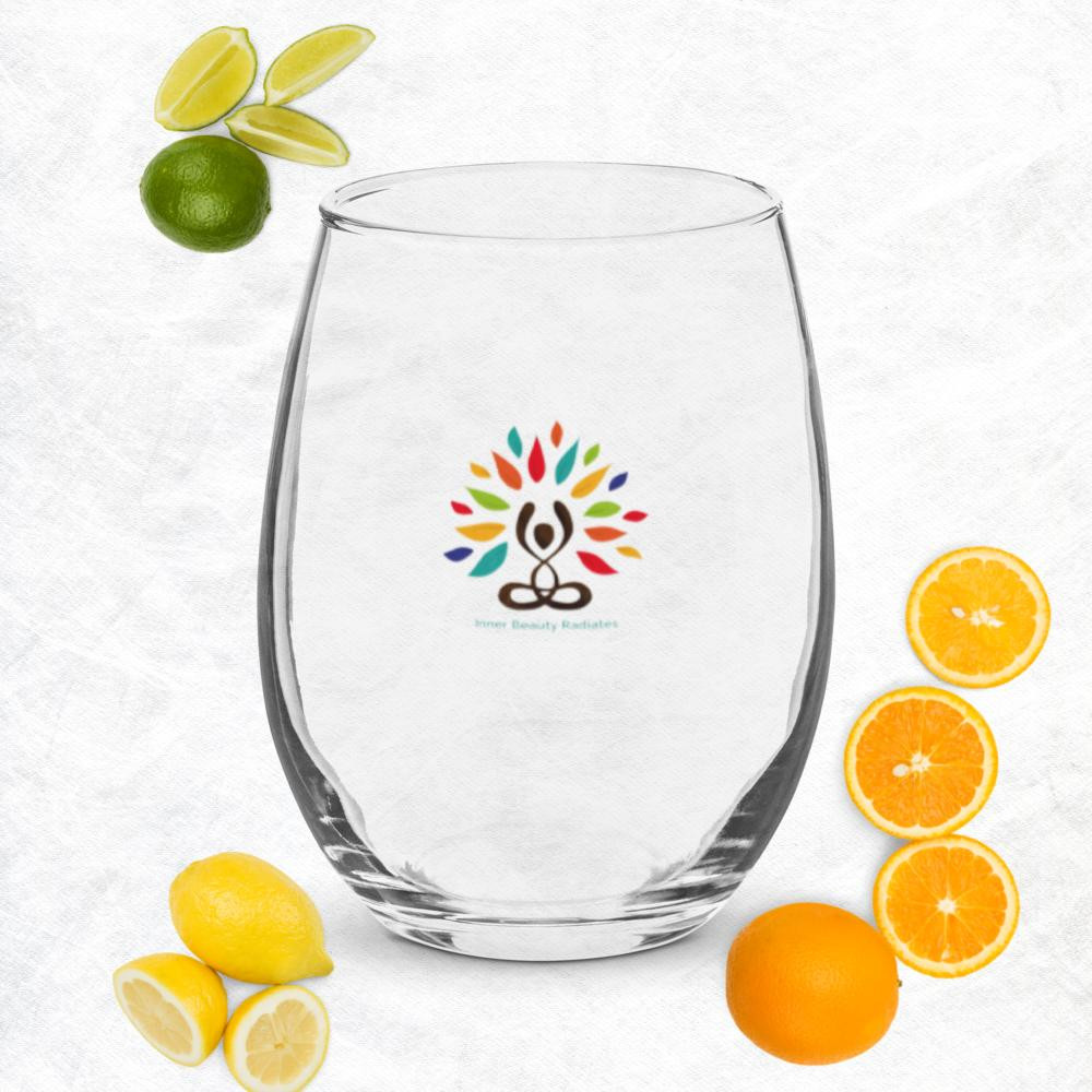 Inner Beauty Radiates Wine Glass