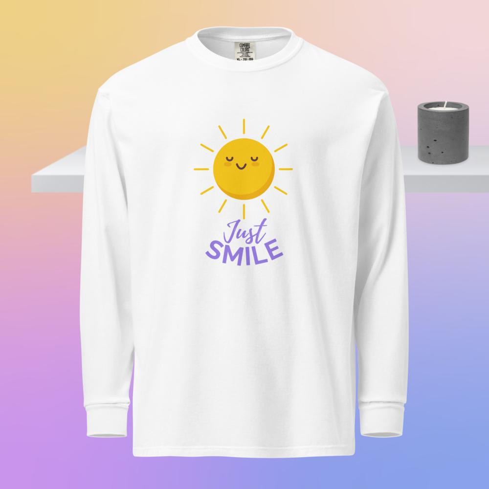 Just Smile Heavyweight Long-Sleeve Shirt