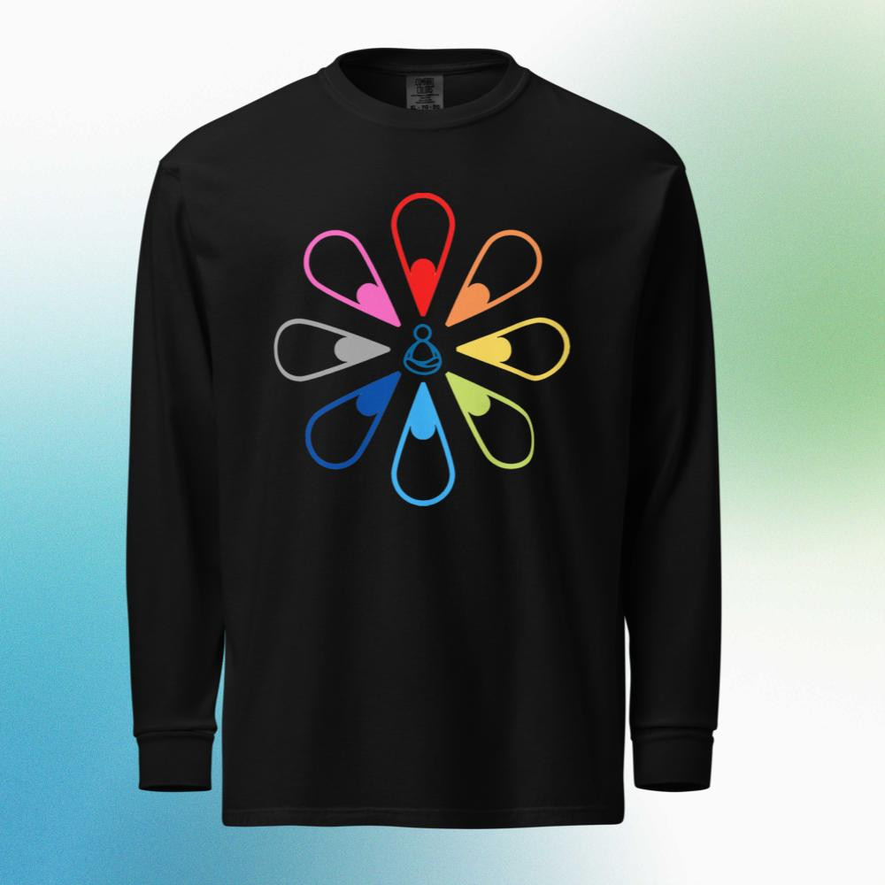 Multi-Colored Chakra Heavyweight Long-Sleeve Shirt