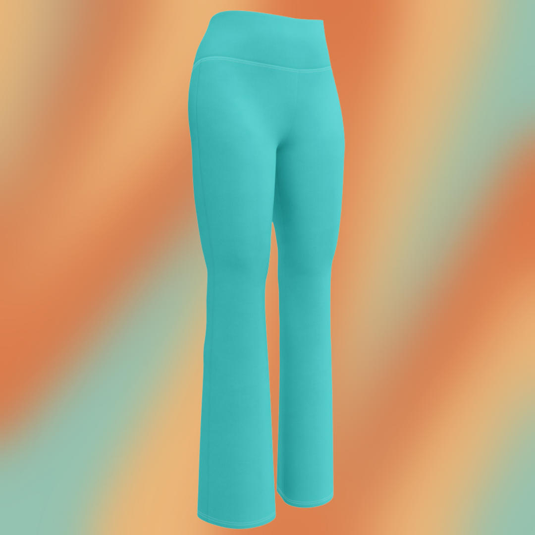 Set An Intention Teal Flare leggings