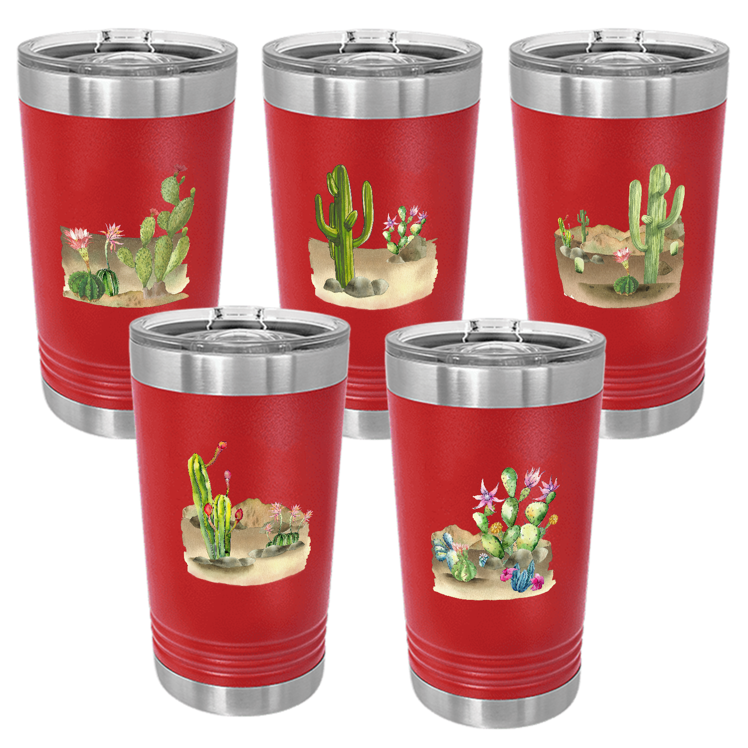 Desert Themed Pint, Red