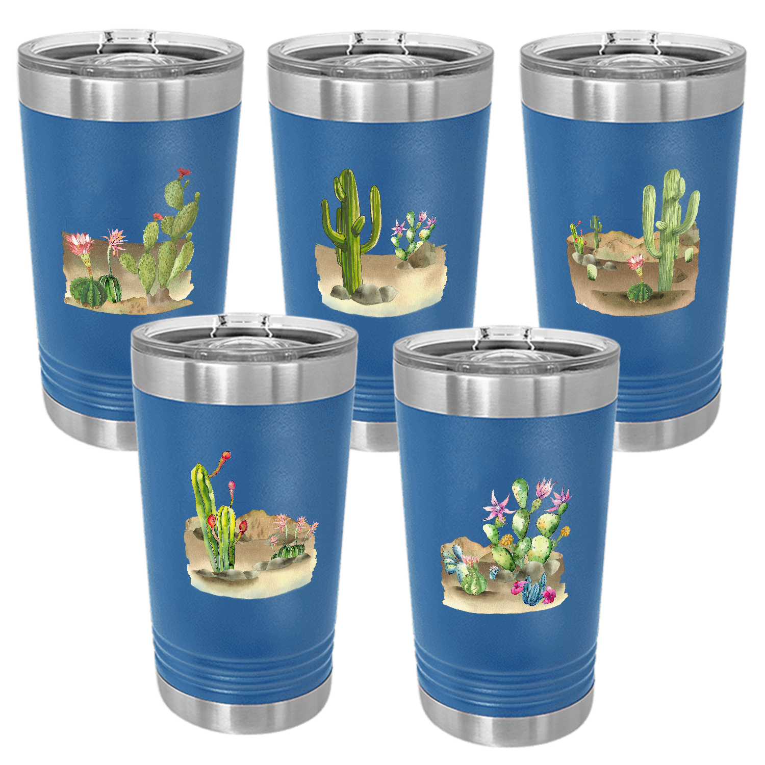 Desert Themed Pint, Royal Blue