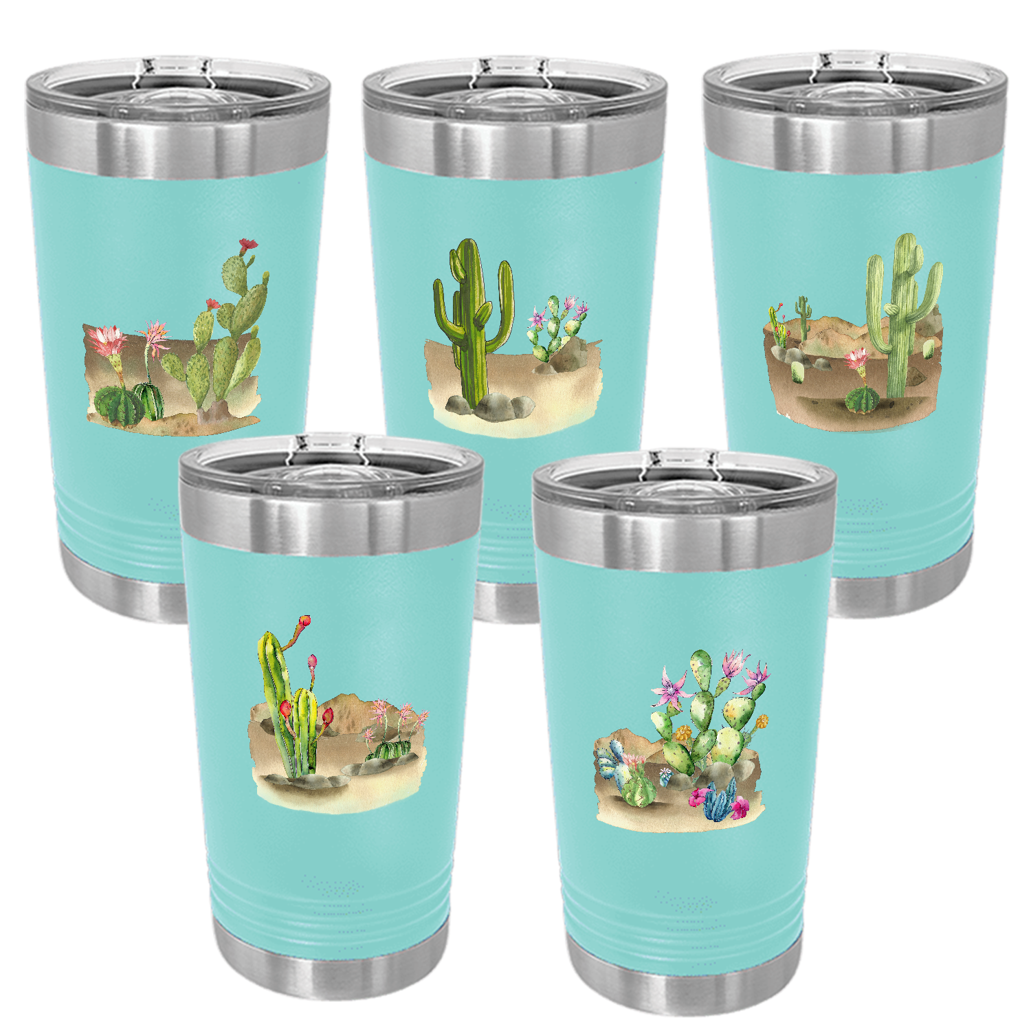 Desert Themed Pint, Teal