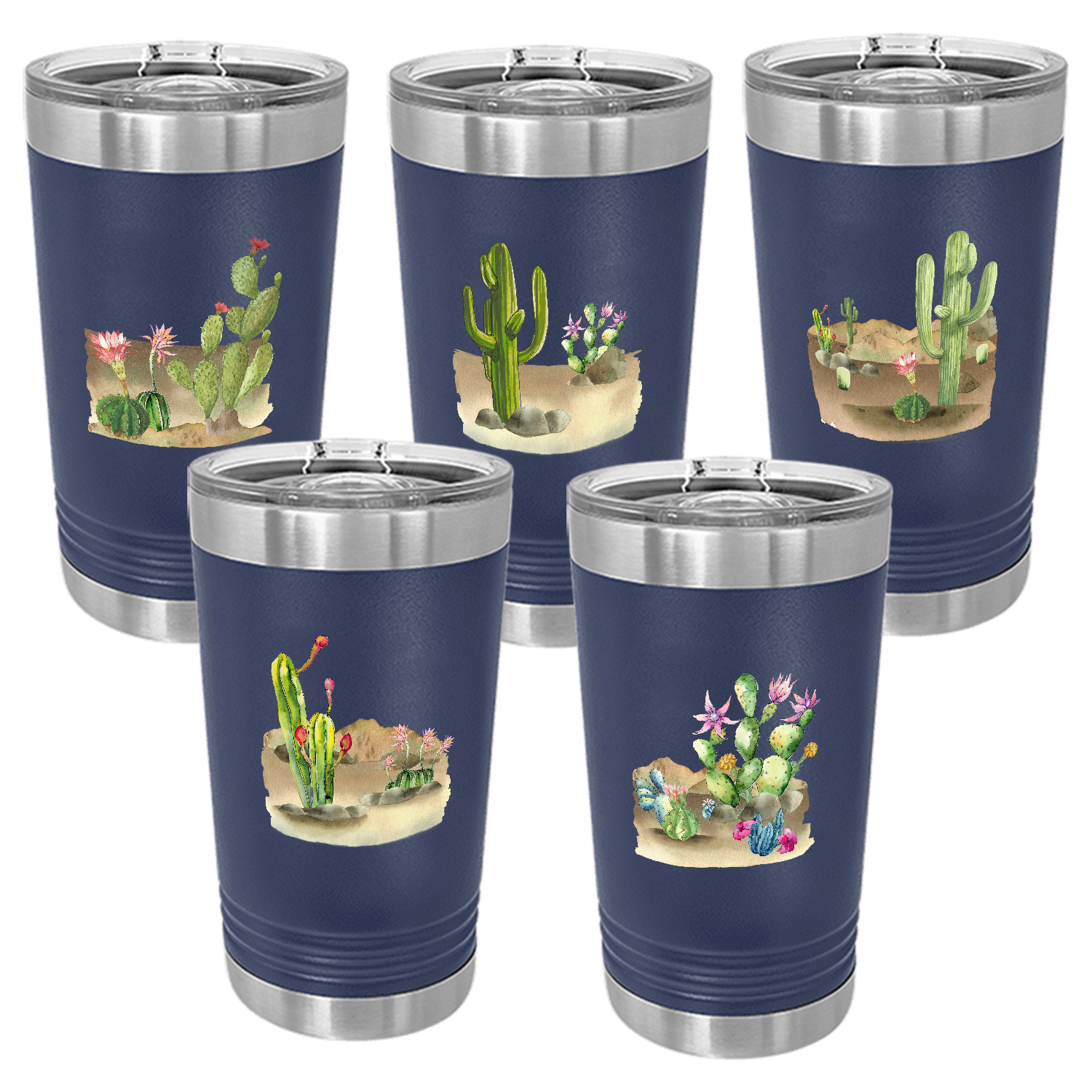 Desert Themed Pint, Navy Blue